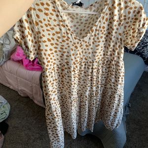 Brow And White Dress!